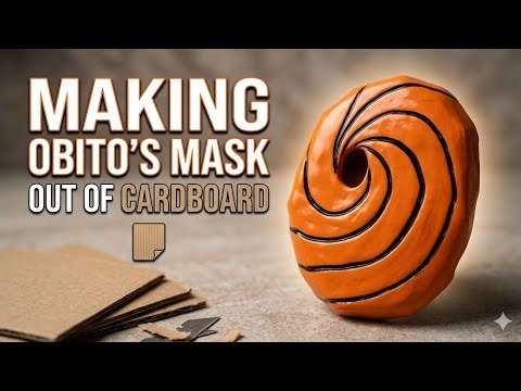 Obito mask making with cardboard || Step-by-Step tutorial ‪@Sumanthecrafter-l5k‬
