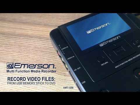 Emerson Multi Function Media Recorder - Record a Video File from USB to a DVD