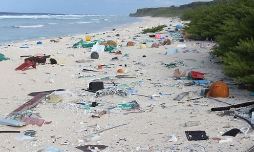 38m pieces of plastic found on uninhabited Henderson Island – video report