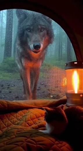 Helping a cat escape from being chased by a dog with a clever trick #cats #pets #funny