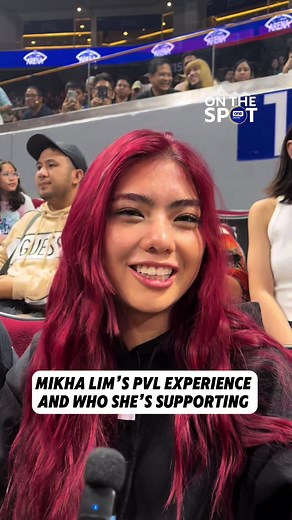 “It’s so fun! I love them, and I love watching volleyball.” 🏐 BINI’s Mikha Lim shares her PVL experience as she cheers from the sidelines at the semifinals of the 2024 PVL Reinforced Conference, featuring the PLDT High Speed Hitters and the Akari Chargers. | via Aivan Episcope/One Sports Digital #OneSports #OSOnTheSpot #PVL2024 #TheHeartofVolleyball