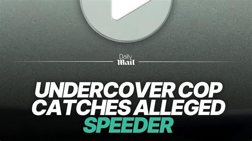 Moment undercover police car catches alleged speeding driver