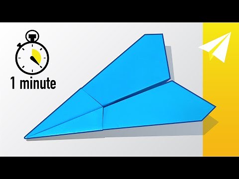 How to Make an EASY Paper Airplane in 1 Minute (60 seconds) — Flies VERY Far!