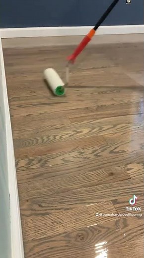 How to apply water based polyurethane with roll.