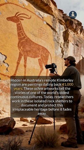 64K views · 1.8K reactions | Australia’s Kimberley region holds ancient rock art galleries dating back over 40,000 years. #history #archaeology #ancienthistory | Ancientra | Facebook