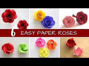 6 Quick Paper Roses 🌹 | Easy DIY Flowers for Room Decor & Gifts