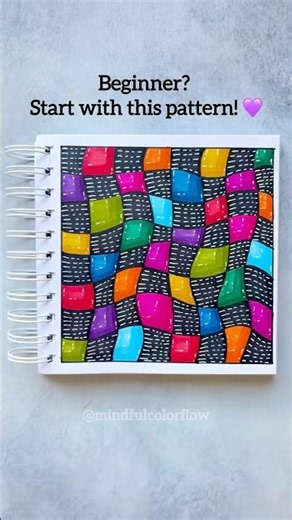 Mindfulness art activities. #doodle #easyart #beginnerart #relaxingart #illusion #opticalillusion