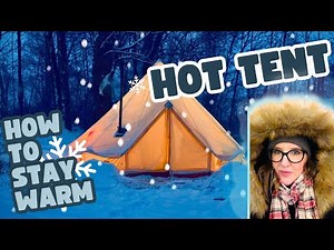 Hot Tent Winter Camping in a CRAZY Blizzard! ❄️🔥 How to Set Up & Stay Warm