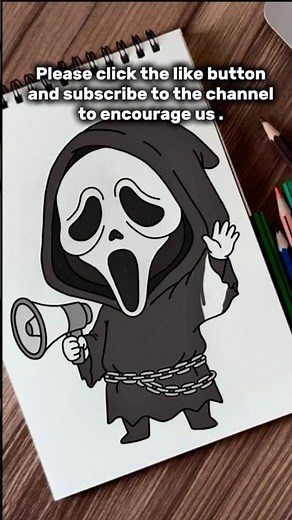 How to Draw Ghostface Step by Step | Easy Scary Drawing Tutorial for Beginners