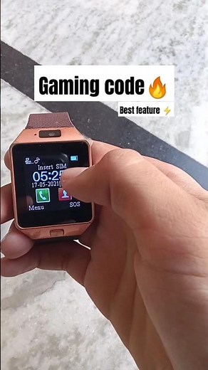 Best feature in dz09 smartwatch (new feature) Gaming code (*#66*#) ‪@techzilla1290‬