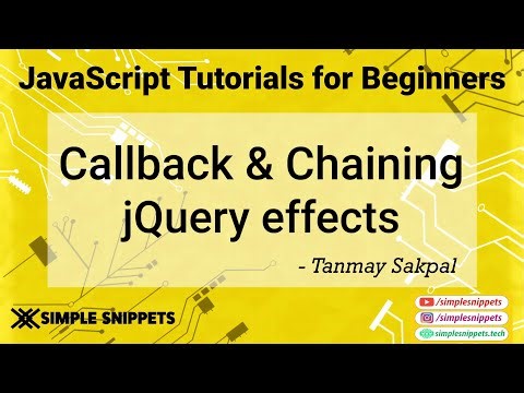 44 - jQuery Callback and Chaining | jQuery tutorials for Beginners