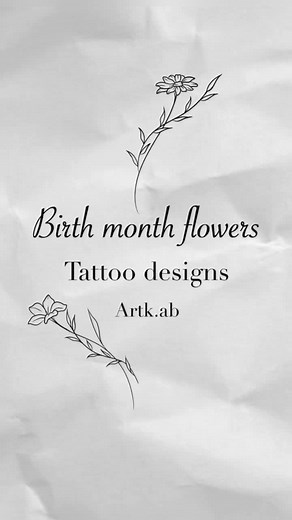 Birth Month Flower Tattoo Ideas