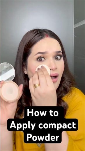 How to apply compact powder ✅ right way #makeupartist #tutorial