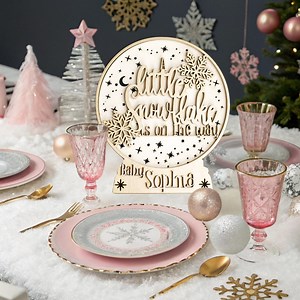 A Little Snowflake is on the Way Baby Shower Centerpiece, Winter Wonderland Baby Shower, Winter Baby Shower Decorations, Custom - Etsy