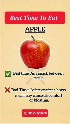 Best Time To Eat Apple | Bad time to Eat Apple #healthylifestyle #nutritiontips