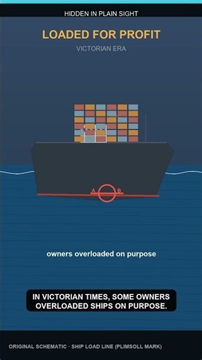 Why Every Ship Has This Circle on Its Hull 🚢 (The Plimsoll Line) #shorts