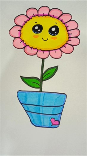 Easy Plant Drawing!How to draw plantDrawing#stepbystep#viralshorts#popular#shortvideo#youtubeshorts