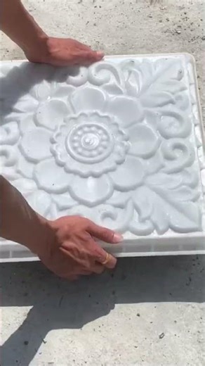 DIY Concrete Tile Making with Plastic Mold
