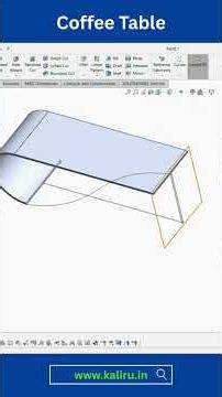 Coffee Table | Solidworks tutorial | Kaliru.in
