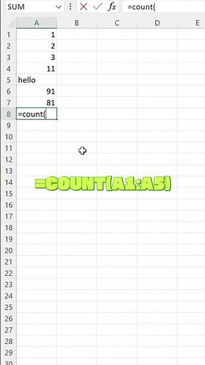 How to Count Numbers in Excel ⚡