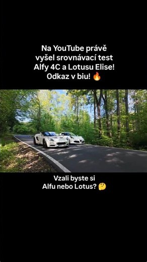 Nová videorecenze: Alfa Romeo 4C vs Lotus Elise Sport 220