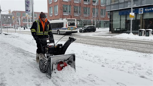 Fresh blanket of snow covers downtown Kitchener