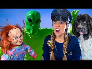Police Steals from Chucky and Puppy in Alien Car Ride Chase!