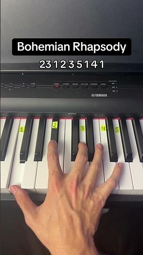 Bohemian Rhapsody Easy Piano Tutorial #piano #easy #tutorial