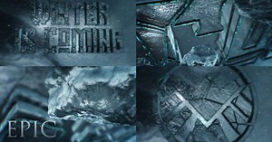 Icy Cinematic Trailer Text and Logo Reveal
