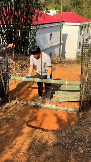 Clever Pre-Assembled Bamboo Fence Installation