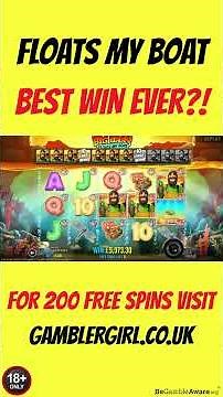 💥FLOATS MY BOAT BEST WIN EVER?!💥 #ad #casino #slots #gambling #trending #viralvideo