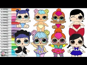 LOL Surprise Dolls Coloring Book Compilation Cosplay Club Fanime BonBon Neon QT Midnight
