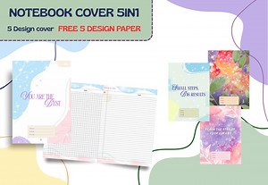 Printable Composition Notebook Flower : Digital Notebook - Etsy Canada