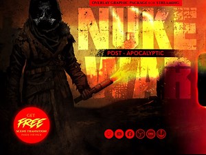 Animated Stream Overlay Package, Fire, Apocalyptic, War, Nuke War. Twitch Overlay, Facebook Gaming Overlay, Youtube Overlay, Kick Overlay - Etsy