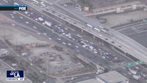 Traffic reopens on 101 Freeway in DTLA