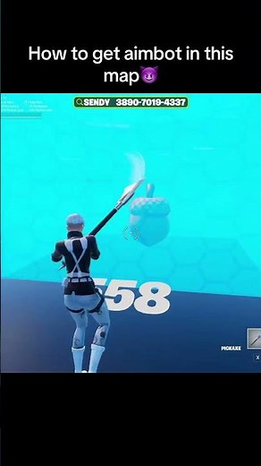 How to get aimbot in this fortnite map😈 #fortnite