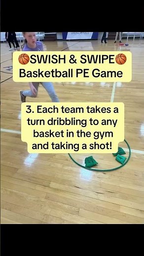SWISH & SWIPE: Basketball Skills Team Game for PE Class (Shooting, Passing, Dribbling) #pegames