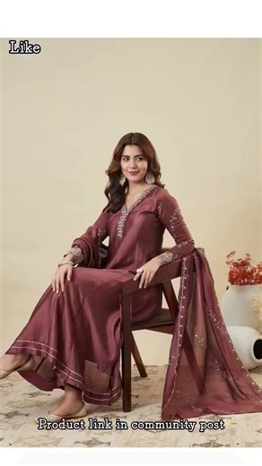Silk kurta set with matching dupatta for less #short #fashion #womensfashion