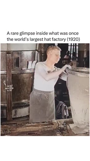 Historic Moments on Instagram: "This rare 1920 footage shows Philadelphia’s massive hat factory in full swing, back when hats were an everyday essential for almost everyone. Inside the building, workers shaped, steamed, brushed, and finished thousands of hats by hand, moving fast to keep up with America’s booming demand. The factory floor was loud, hot, and packed with machinery, but everything still relied on skill and precision. Watching it now feels like stepping straight into a century-old w