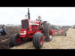 Vintage Tractors Plowing at Full Throttle