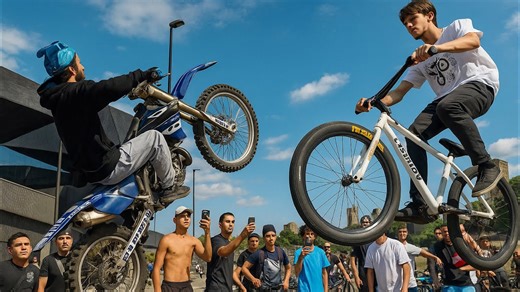 Wheelie bikes gather across London streets