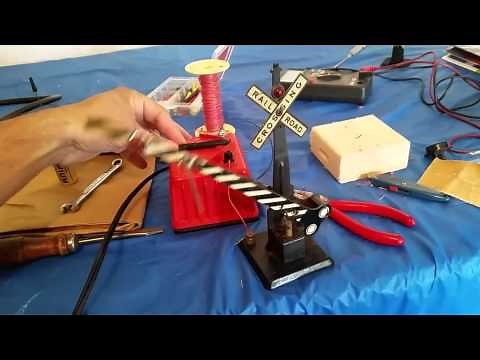 Marx 438 Railroad Crossing Signal Gate Repair 05-24-2015