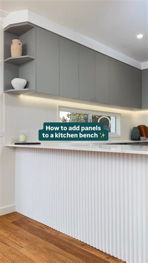 Kitchen just levelled up 🔥 Adding panels to your bench is the perfect way to transform your space from boring to wow 🤩🙌 Want to learn more? Check out our article ‘How to add panels to a kitchen bench’ via the link below. ➡️ www.bunnings.co.nz/diy-advice/home-improvement/cabinets-vanities-wardrobes/how-to-add-panels-to-a-kitchen-bench #Kitchen #Panels #KitchenInspo | Bunnings Warehouse New Zealand