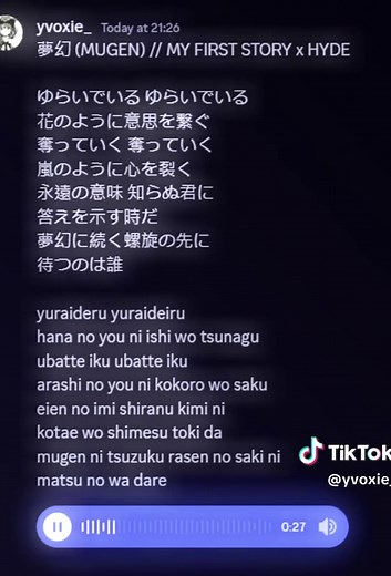 My First Story Hyde Demon Slayer Anime Opening Cover