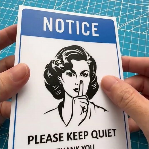 Notice Please Keep Quiet Silence Hush No Noise Stop Noisy Tolong Diam Sign Malaysia Premium Sticker