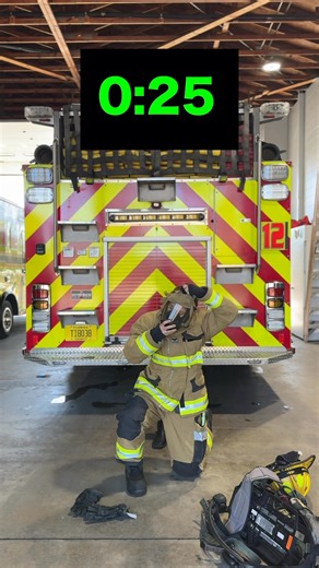 How fast can this firefighter gear up in full bunker gear? 🧑🏼‍🚒🚒 | Hernando County Fire Rescue