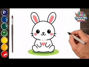 How to Draw a Cute Bunny - Easy Kawaii Rabbit Drawing Tutorial for Kids