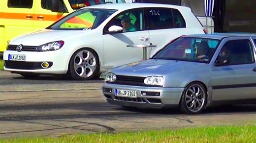 VW Golf 6 vs Golf 3 – Quarter Mile Race