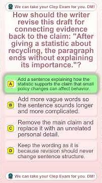 CLEP College Composition Modular Sentence Fragments