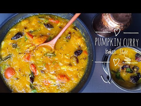Indian Style Pumpkin Curry / No Dhal / Cara Masak Kari Labu Macam Sambar/ Vegetarian / Vegan